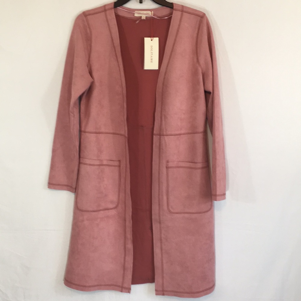 NWT Beautiful Faux Suede Long Jacket